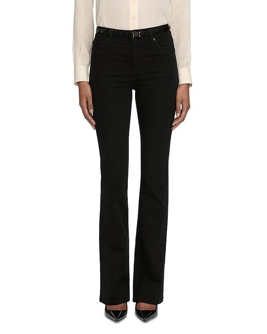 FRAME Black The Reboot High Rise Cropped Bootcut Jeans