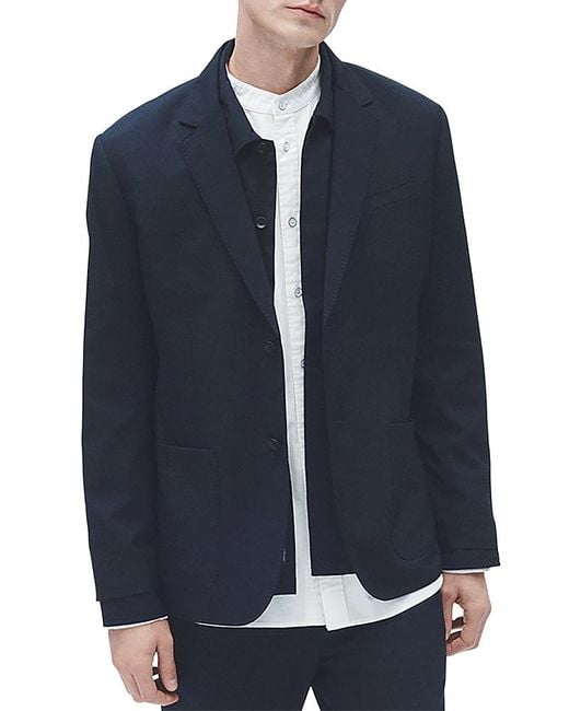 Rag & Bone Blue Shift Wool Blend Blazer for men