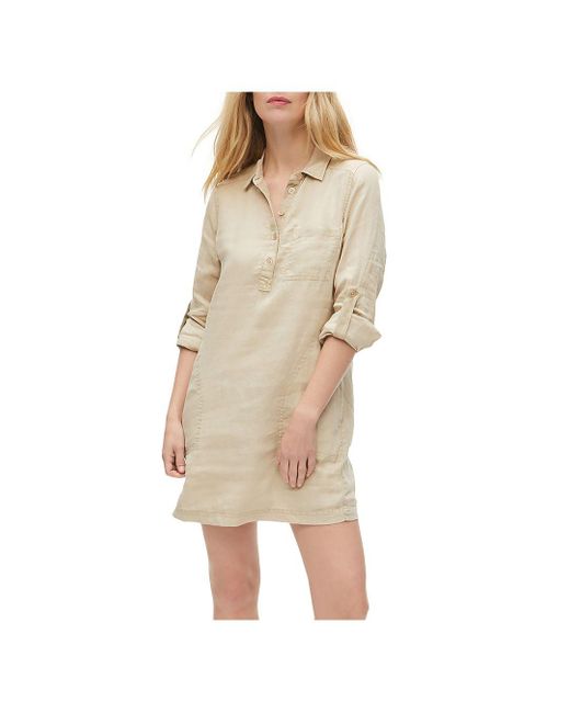 Michael Stars Eleanor Linen Popover Dress in Natural | Lyst