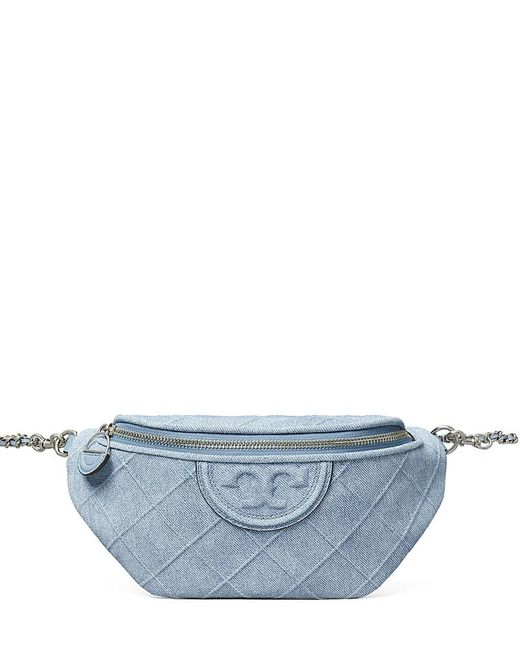 Tory Burch Blue Fleming Look Suede Belt Bag