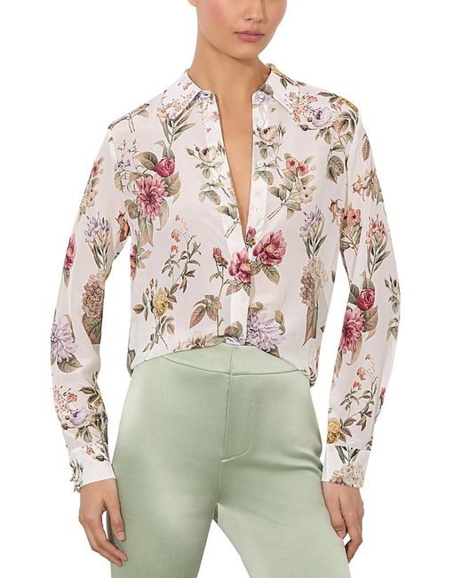 Alice + Olivia Multicolor Willa Silk Top
