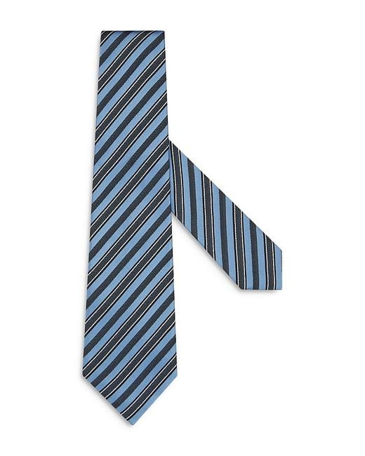 Zegna Blue Classic Silk & Cotton Tie for men