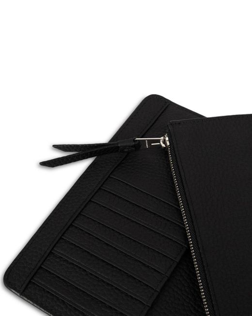 AllSaints Kita Japanese Leather Wallet in Black/Silver (Black) - Lyst