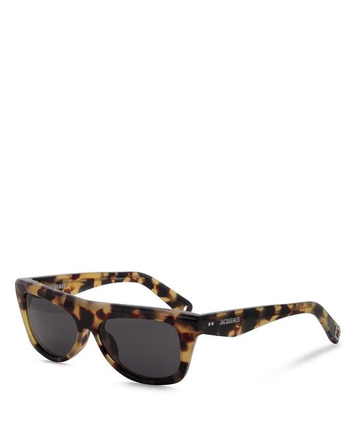 Jacquemus Metallic Pina Rectangle Sunglasses, 55Mm