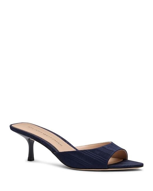 Stuart Weitzman Blue Lexington 50 Mules
