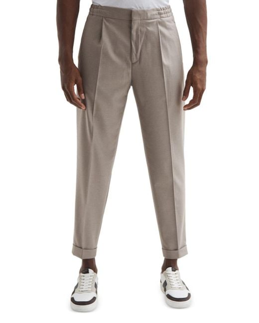 Reiss Brighton Pleated Relaxed Pants in Gray for Men | Lyst