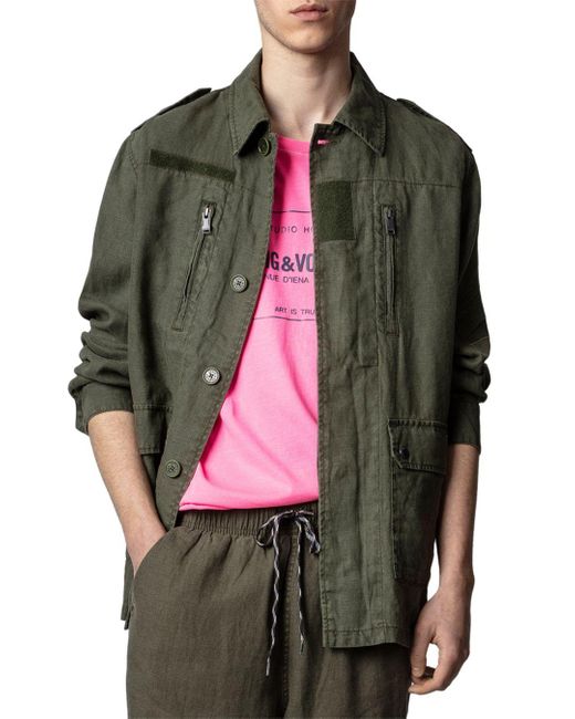 Zadig & Voltaire Linen Military Jacket for Men | Lyst