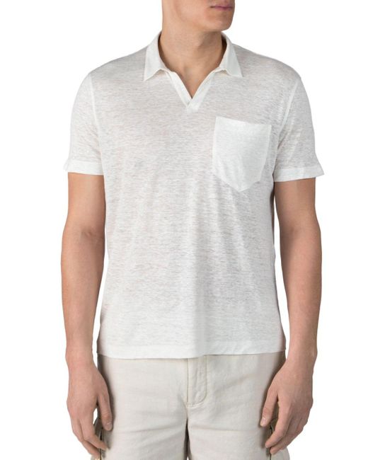 ATM Synthetic Slim Fit Polo Shirt in Chalk (White) for Men - Lyst