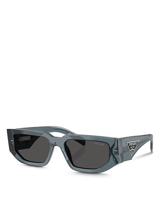 Prada Gray Pr 09Zsf Rectangular Sunglasses, 55Mm for men