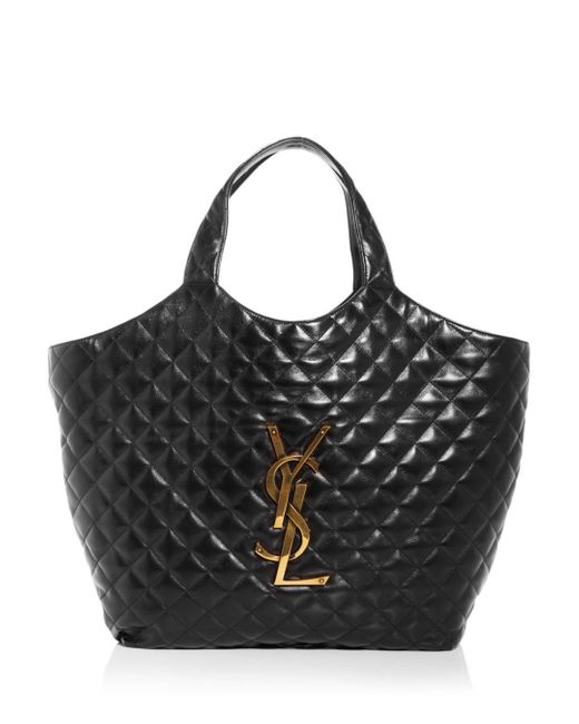 Saint Laurent Icare Maxi Quilted Leather Shopping Bag in Black | Lyst