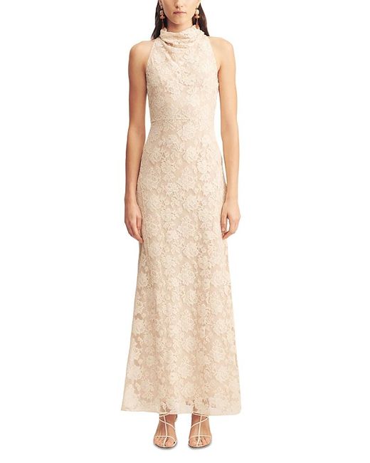 Shona Joy Natural Presley Lace Maxi Dress
