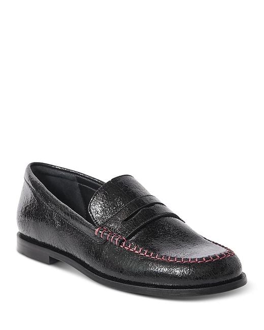 Free People Black Blanket Stitch Loafers