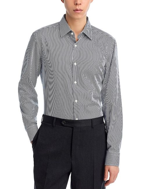 Boss Gray Hank Slim Fit Button-Front Shirt for men