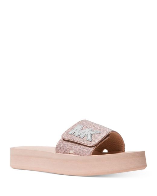 pink mk sandals