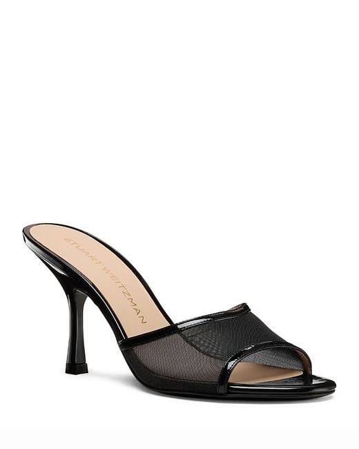 Stuart Weitzman Black Bareitall 85 Slides