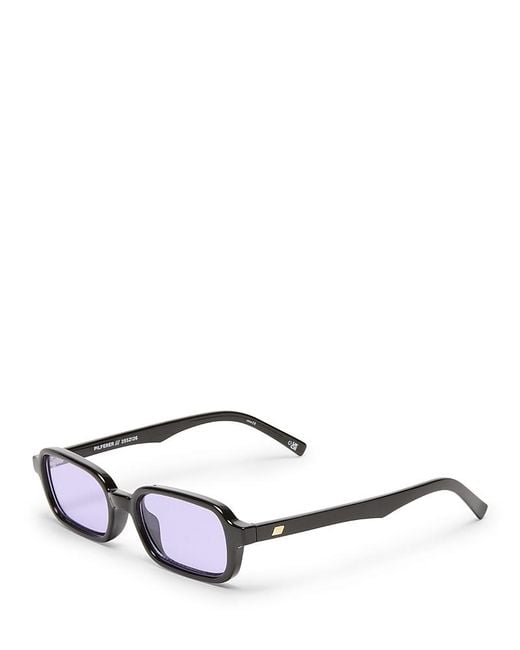 Le Specs Metallic Pilferer Rectangle Sunglasses, 53Mm