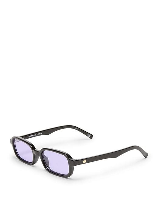 Le Specs Metallic Pilferer Rectangle Sunglasses, 53Mm