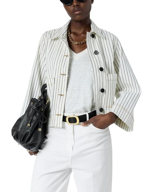 Gerard Darel White Tamea Buttoned Jacket