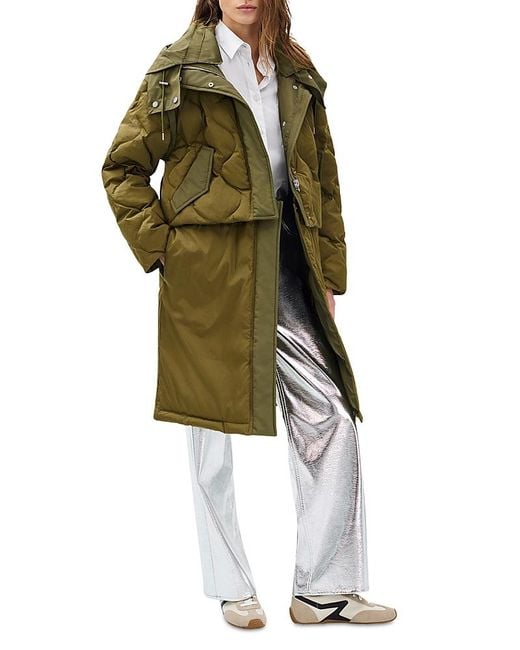 Rag & Bone Green Taki Long Convertible Jacket