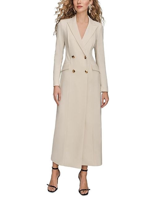 Donna Karan Women's Natural Crepe Coat Dress