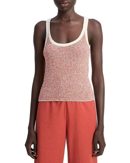 Vince Textured Micro Stripe Tank