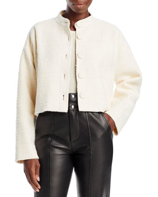 Rebecca Taylor Winter Tweed Jacket in Cream (White) Lyst