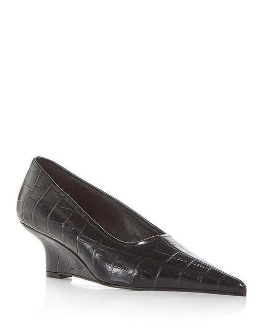 Totême  Black Sharp Wedge Pointed Pumps
