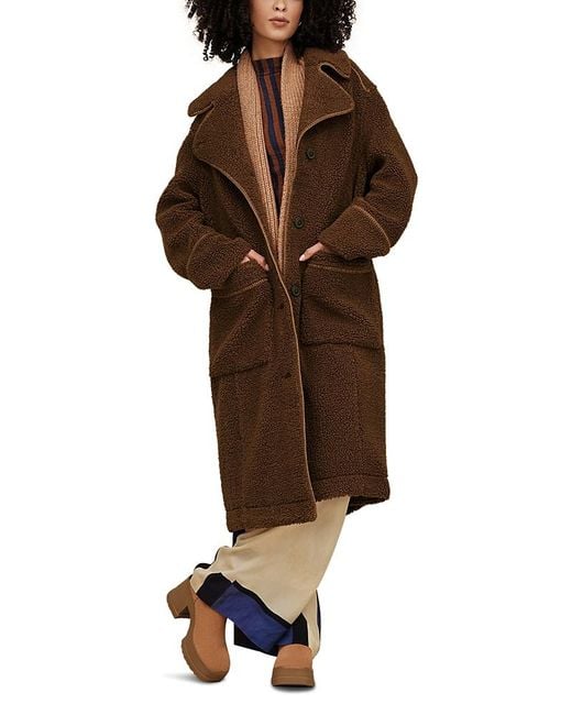 Ugg Brown Sema Fluff Coat