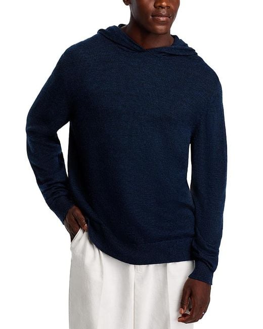 Alex Crane Blue Campo Wool Sweater Hoodie for men