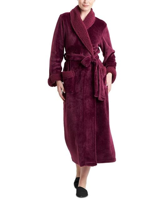 Natori Red Long Plush Robe