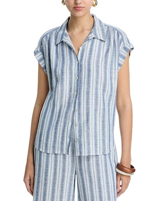 SINGLE THREAD Blue Camp Shirt
