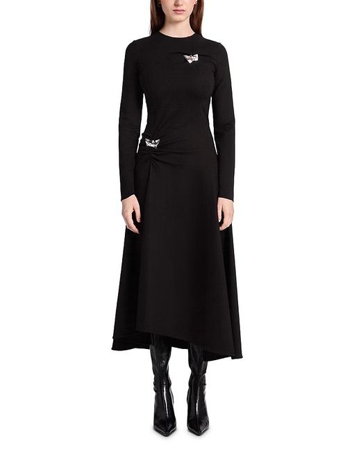 Kate Barton Jersey A Line Dress in Black | Lyst