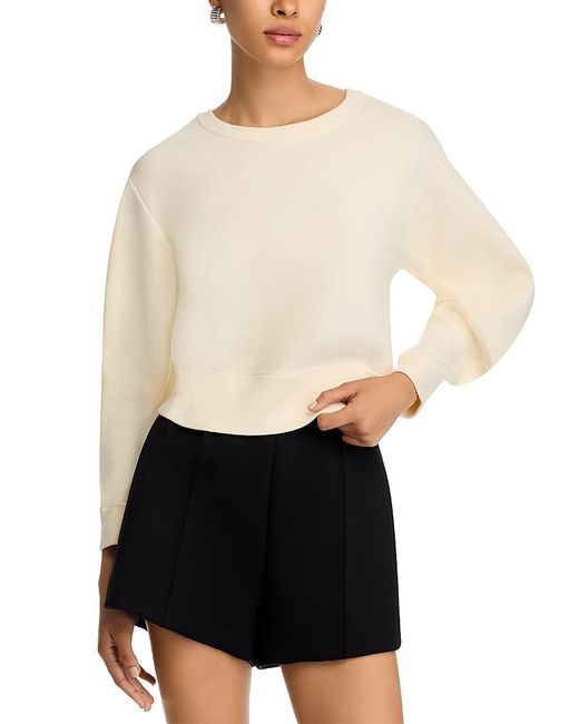 Steve Madden White Rosina Balloon Sleeve Sweater