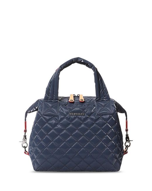 MZ Wallace Blue Small Sutton Deluxe Top Handle Bag