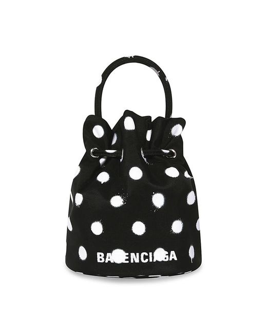Balenciaga Black Wheel Xs Drawstring Bucket Bag