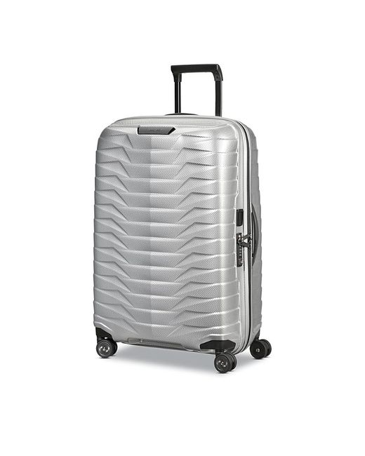 Samsonite Gray Proxis Medium Spinner Checked Suitcase
