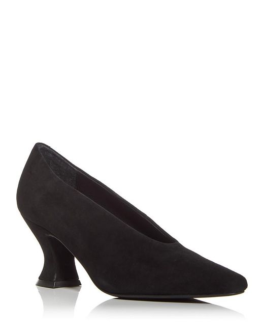 Jeffrey Campbell Black Hints Curved Heel Pumps