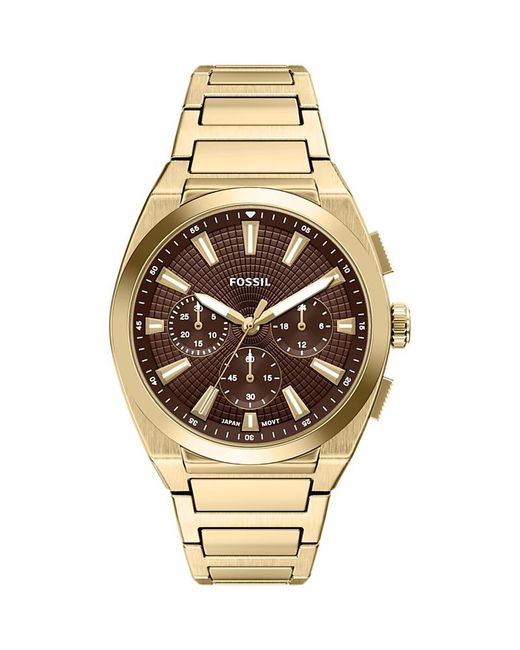 Fossil Metallic Everett Chronograph, 44Mm for men