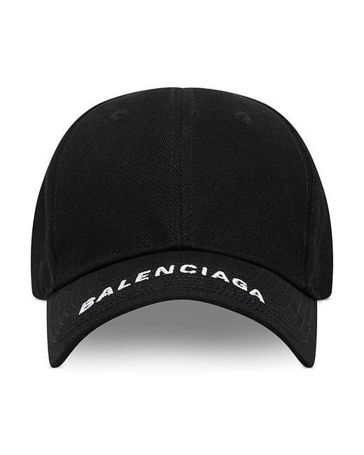 Balenciaga Black Logo Visor Cap for men