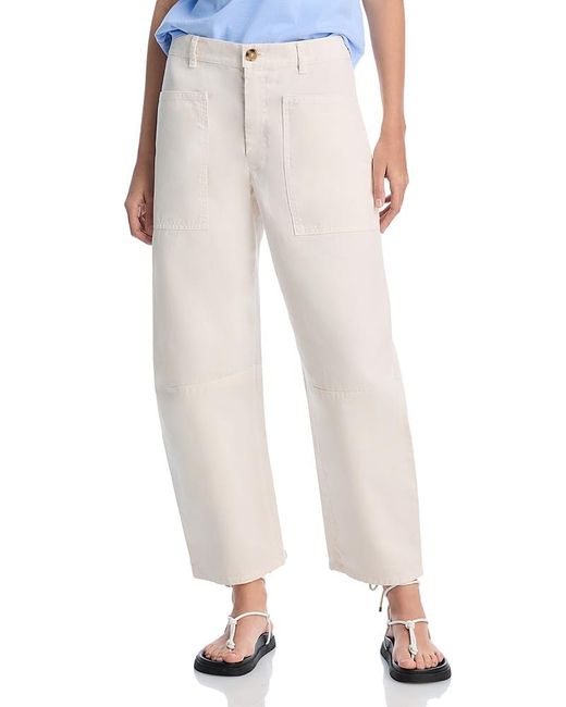 Velvet By Graham & Spencer White Velvet By Graham And Spencer Brylie Curved Knee Pants