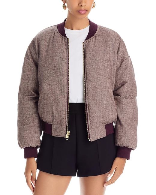 L'Agence Brown Violeta Reversible Puffer Jacket