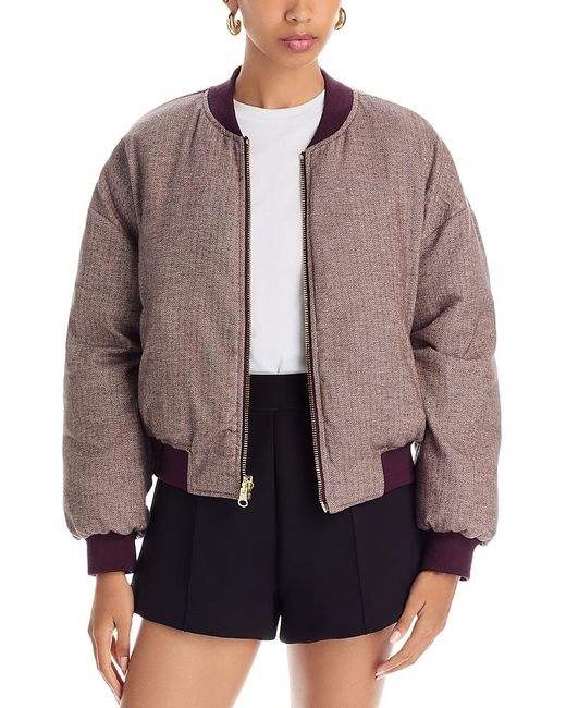 L'Agence Brown Violeta Reversible Puffer Jacket
