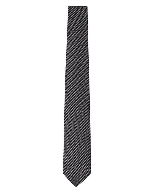 Lanvin White Mini Chevron Silk Tie for men