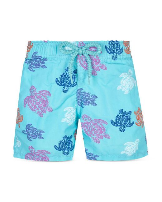 Vilebrequin Synthetic Moorea Ronde Des Tortues Indies Swim Trunks in Blue  for Men | Lyst