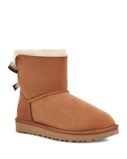 Ugg Brown Mini Bailey Bow Ii Boots