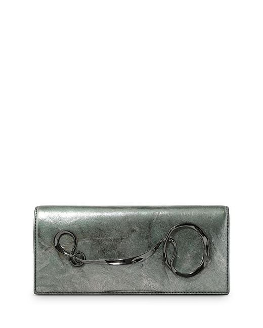 Alexis Gray Twisted Side Handle Clutch
