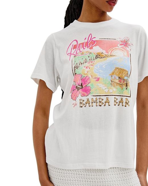 Rails White X L Space The Classic Crew Tee
