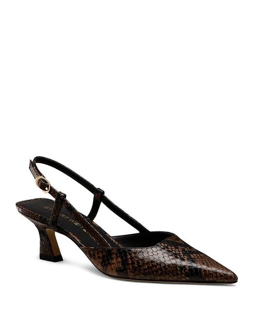 Stuart Weitzman Black Vinnie 50 Slingback Pumps