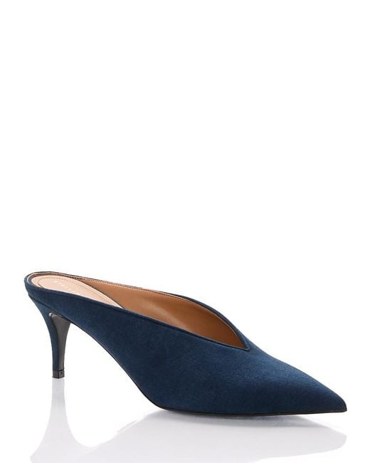 Stella McCartney Blue Pointed 65 Mules