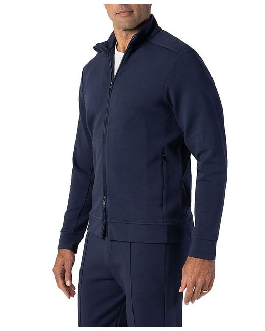 Robert Talbott Blue Evans Track Jacket for men